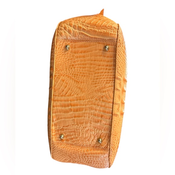 Brahmin Melbourne - Small Lena Leather Satchel - Cantaloupe Genuine Leather - Picture 6 of 8